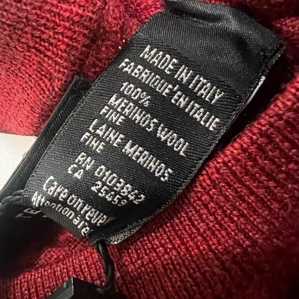 Ponte Vecchio Red 100% Men’s Merino Wool Sweater.‎ Large - Picture 9 of 10